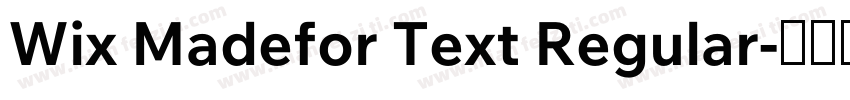 Wix Madefor Text Regular字体转换